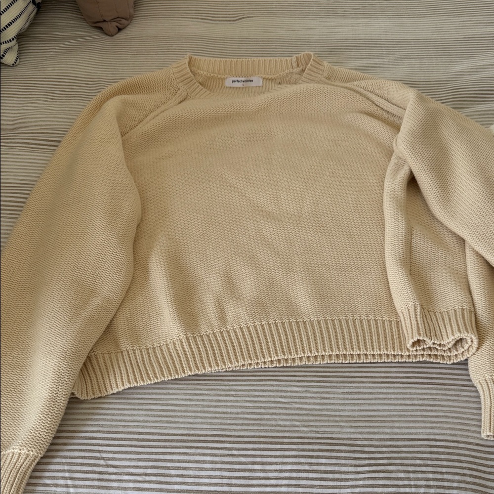 Perfectwhitetee Women's Cream Sweater